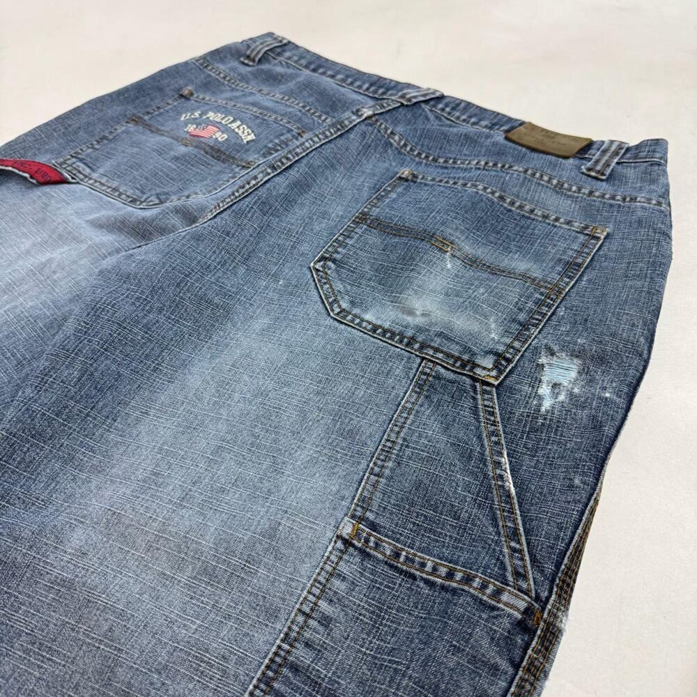 Vintage y2k carpenter us polo grunge baggy wide leg faded archive jeans - Picture 2 of 6